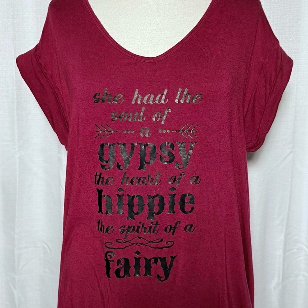 Source Unknown Burgundy Graphic Tee